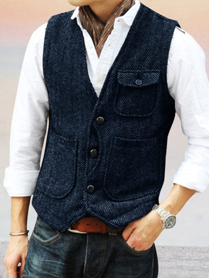 Vintage Texture Suit Vest