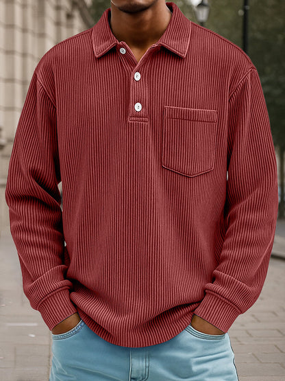 Timeless Design Corduroy Polo Shirt