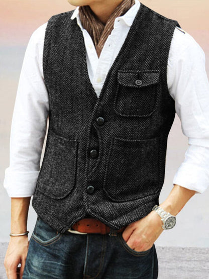 Vintage Texture Suit Vest