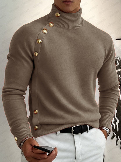 Ribbed Knit Turtleneck Sweater