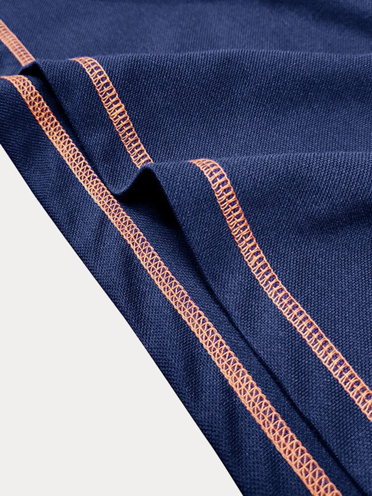 Classic Soft Color Block Polo Shirt