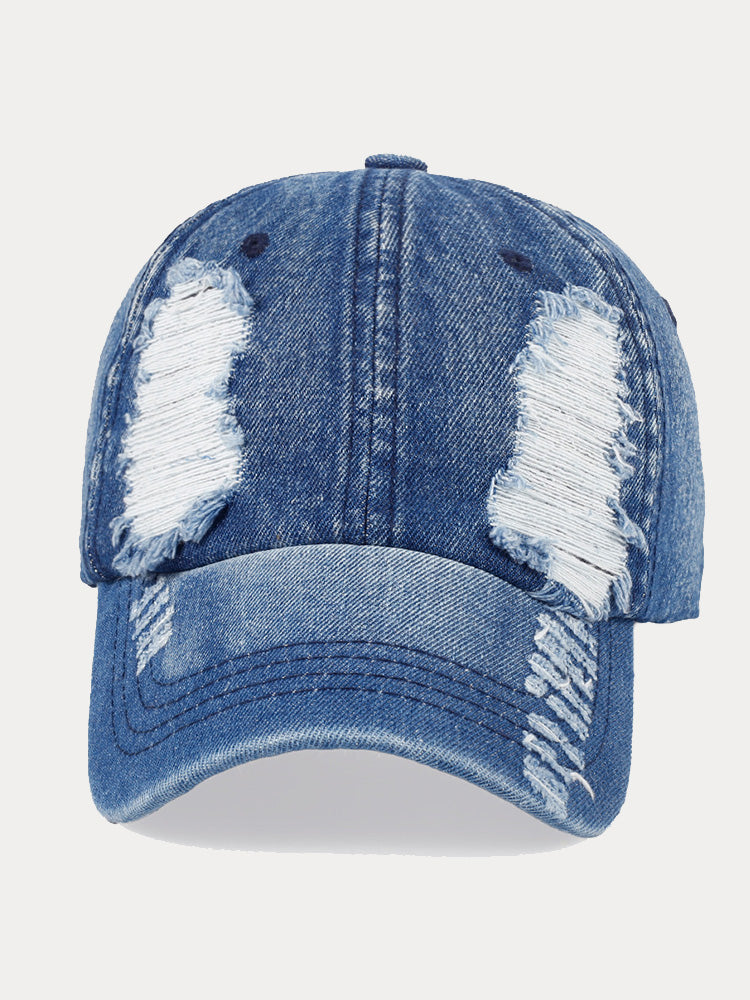 Fashion Destroyed Torn Denim Cap