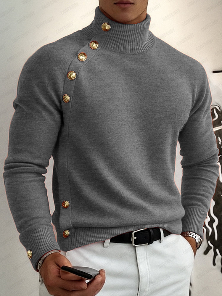 Ribbed Knit Turtleneck Sweater