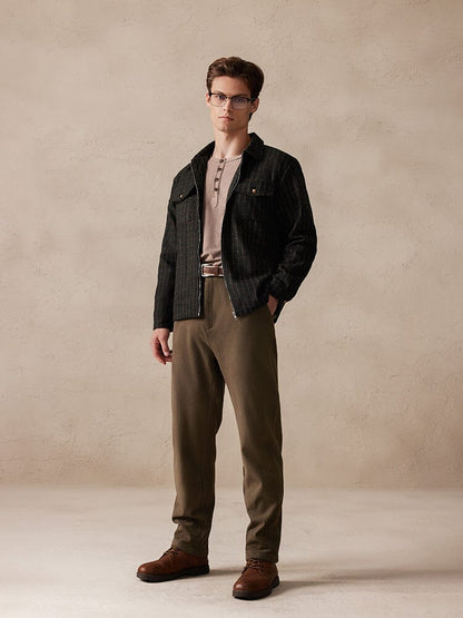 Plaid Wool-Blend Jacket