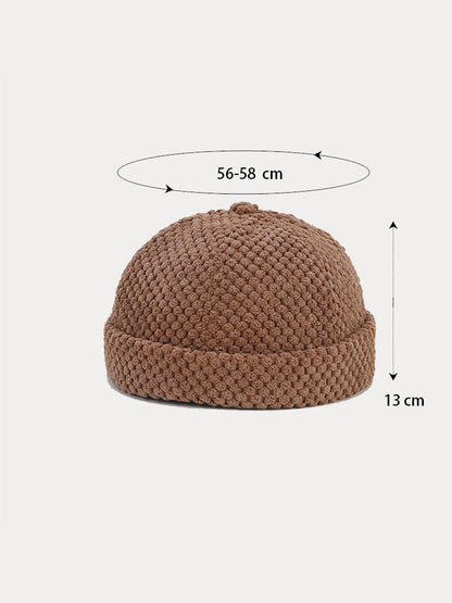Corduroy Brimless Beanie Cap
