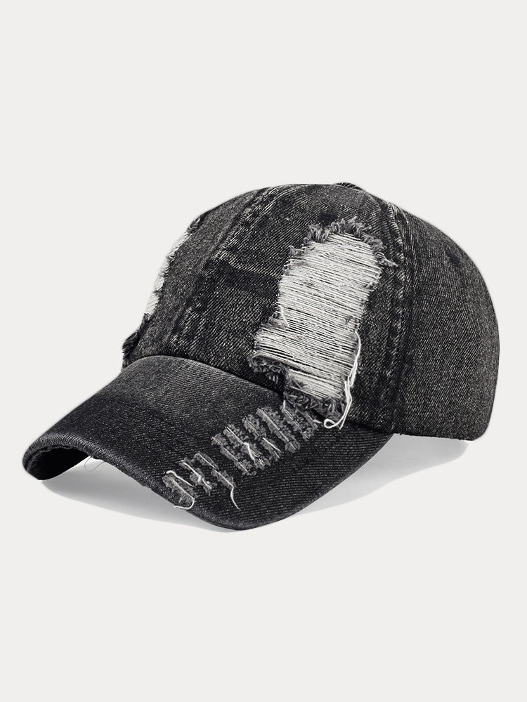 Fashion Destroyed Torn Denim Cap