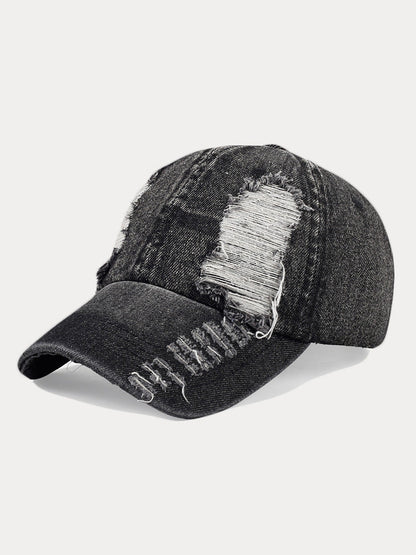 Fashion Destroyed Torn Denim Cap