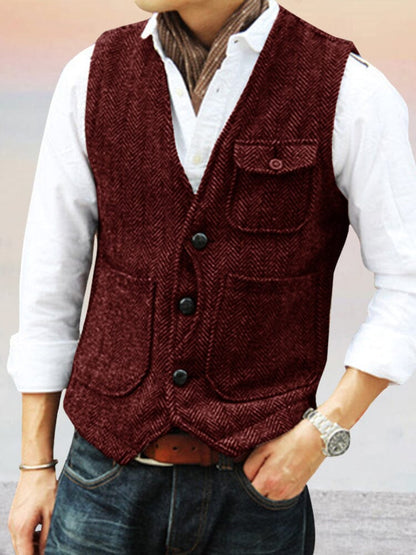 Vintage Texture Suit Vest