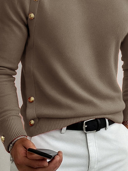 Ribbed Knit Turtleneck Sweater