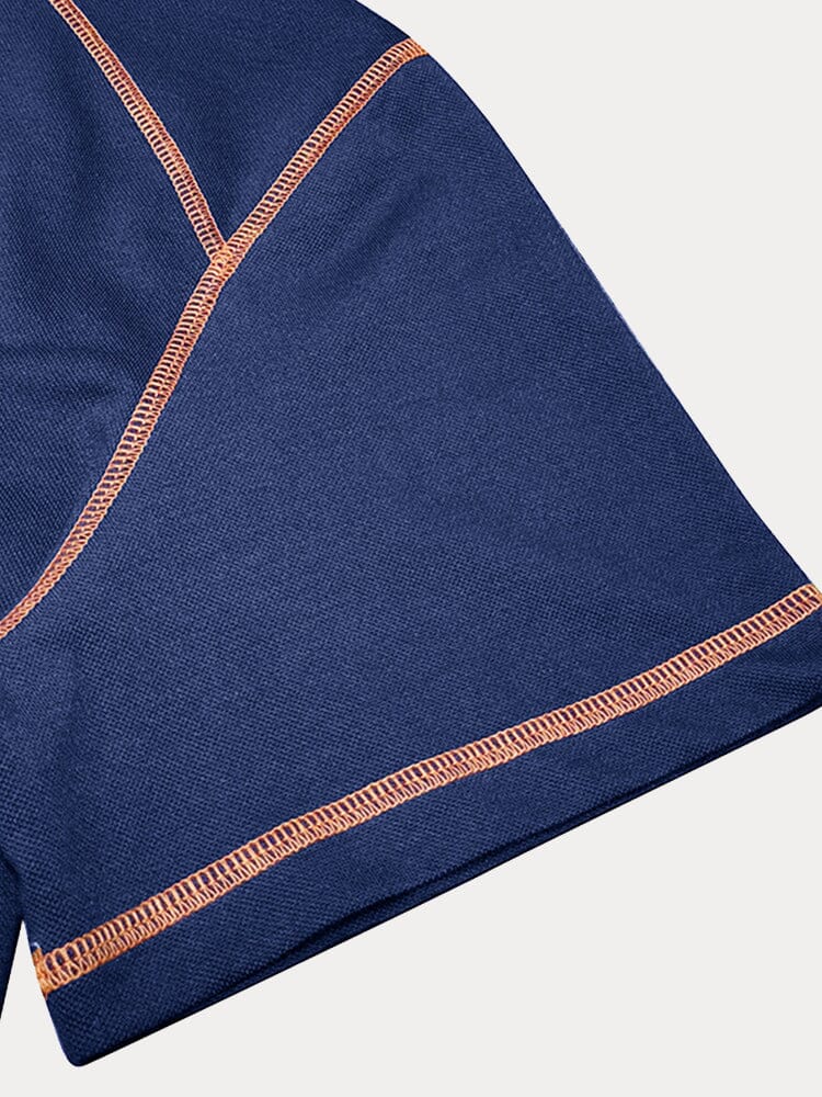 Classic Soft Color Block Polo Shirt