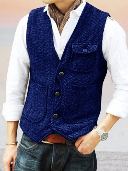 Vintage Texture Suit Vest
