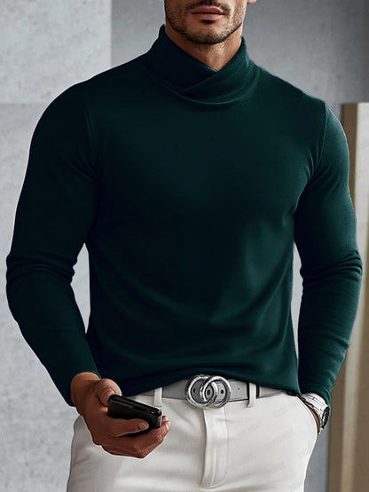 Versatile Soft Cross Turtleneck Undershirt