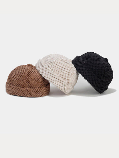 Corduroy Brimless Beanie Cap