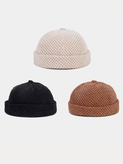 Corduroy Brimless Beanie Cap